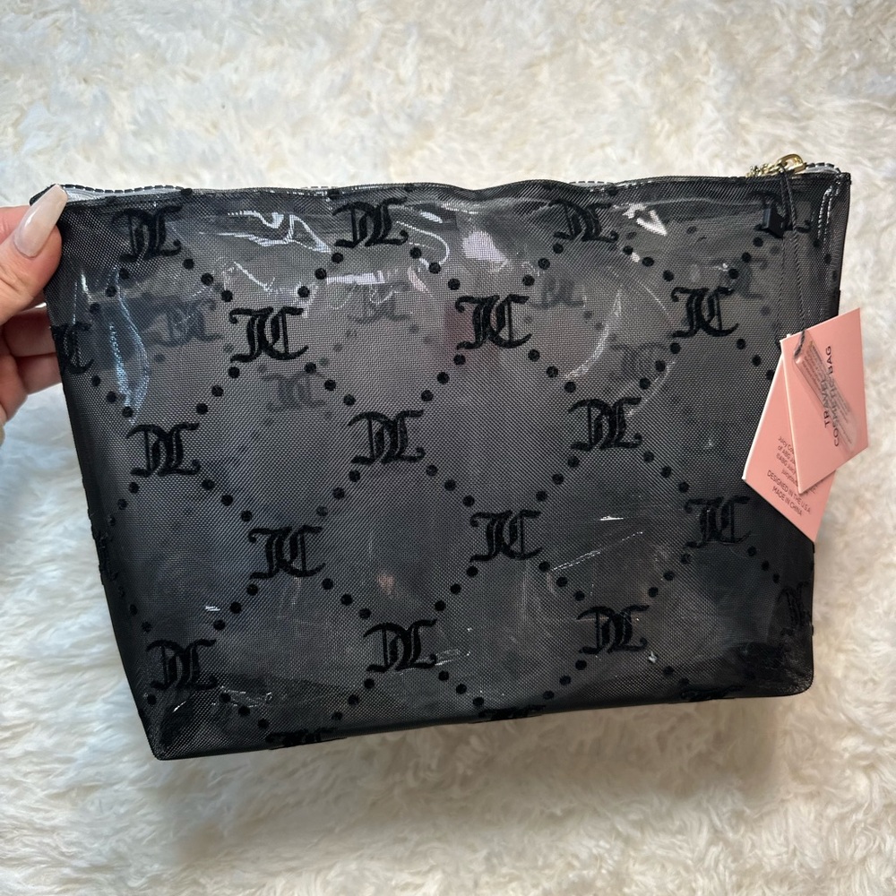 Juicy couture Black Monogram Cosmetic Bag